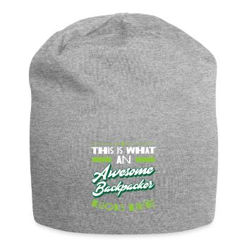 Art d’aventure de randonnée pour backpacker en cadeau génial - Bonnet en jersey - gris chiné - Devant