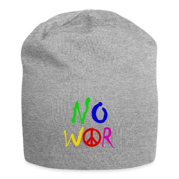 NO WAR – Statement for peace against war - Jersey Beanie - heather grey - Front