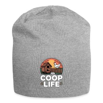 Coop Life Hühnerhalter Huhn - Jersey-Beanie - Grau meliert - Vorne