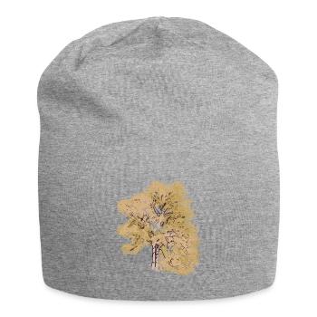 Peinture d’art sur les arbres naturels de conifères - Bonnet en jersey - gris chiné - Devant