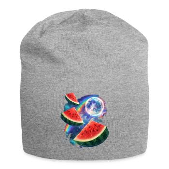 Weltraummelone Neon Kosmos - Jersey-Beanie - Grau meliert - Vorne
