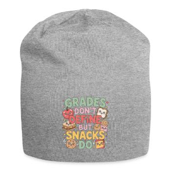Elementary Teacher Grades Don't Define Education - Jersey Beanie - heather grey - Front