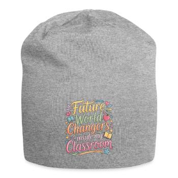 Elementary Teacher Future World Changers Educator - Jersey Beanie - heather grey - Front