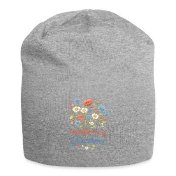 Fleurs sauvages de la liberté - Bonnet en jersey - gris chiné - Devant