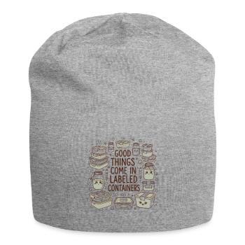 Labeled is better | Meal Prep Orga - Jersey Beanie - heather grey - Front