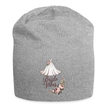Bride Vibes Floral Dress - Jersey Beanie - heather grey - Front