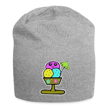 Glace colorée Sundae Glace Glace Glace - Bonnet en jersey - gris chiné - Devant