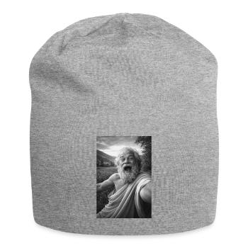 Socrates Selbstporträt - Jersey-Beanie - Grau meliert - Vorne