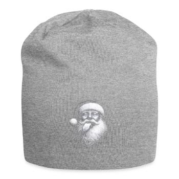 Schwarzweiß Santa Zunge - Jersey-Beanie - Grau meliert - Vorne
