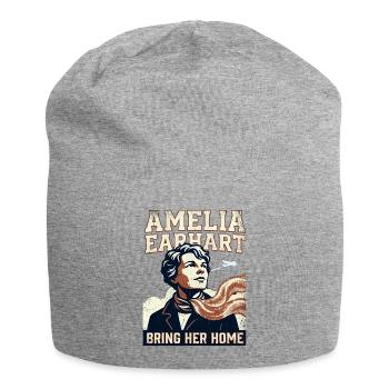 Amelia Earhart – Bring Her Home - Jersey Beanie - heather grey - Front