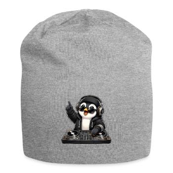 Cooler Pinguin DJ Musik Techno Club Party - Jersey-Beanie - Grau meliert - Vorne
