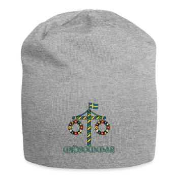 Litha Pagan Summer Solstice Midsummer Midsommar - Jersey Beanie - heather grey - Front