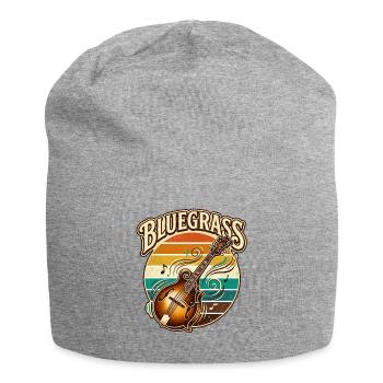 Retro Vintage Bluegrass Musik Mandoline  - Jersey-Beanie - Grau meliert - Vorne