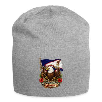Adlerflagge von Amerikanisch-Samoa - Jersey-Beanie - Grau meliert - Vorne
