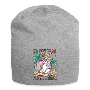 Tante, je suis juste là pour mon neveu - Bonnet en jersey - gris chiné - Devant