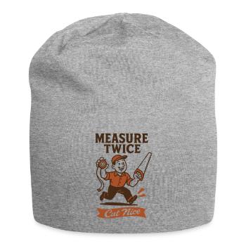 Measure Twice | DIY saws - Jersey Beanie - heather grey - Front