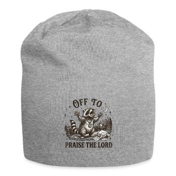 To praise the Lord Christian Waschbär - Jersey Beanie - heather grey - Front