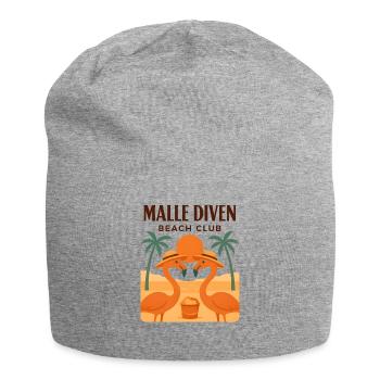 Malle Diven Beach Club Flamingo Mallorca Party - Jersey-Beanie - Grau meliert - Vorne