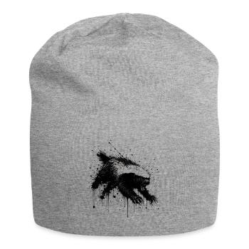 Honigdachs Splatter - Jersey-Beanie - Grau meliert - Vorne