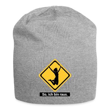 So, ich bin raus. - Jersey-Beanie - Grau meliert - Vorne