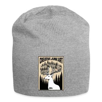 Antlered Forest Creative Junk Art - Jersey Beanie - heather grey - Front