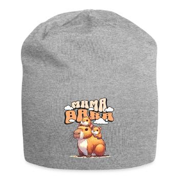 Mama Bara Capybara - Jersey-Beanie - Grau meliert - Vorne