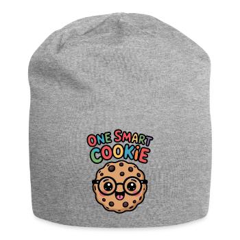 Un Cookie Intelligent - Cookie Intelligent avec des Lunettes - Bonnet en jersey - gris chiné - Devant