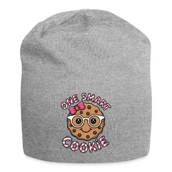 Un Cookie Intelligent - Cookie Intelligent avec des Lunettes - Bonnet en jersey - gris chiné - Devant