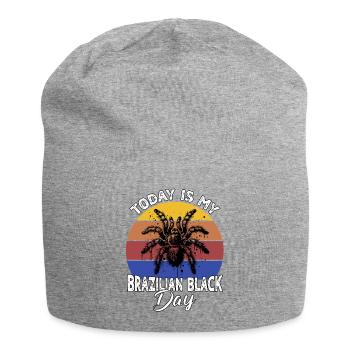 Black tarantula - Jersey Beanie - heather grey - Front