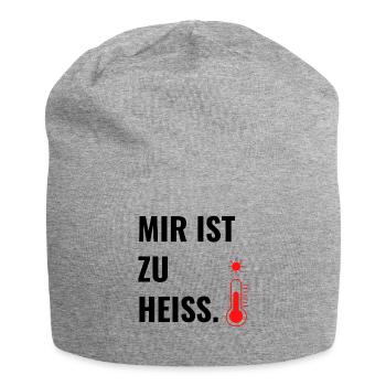 Mir ist zu heiß. - Jersey-Beanie - Grau meliert - Vorne