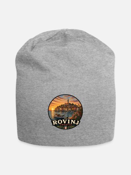 Rovinj Kroatien Urlaub Koloniale Altstadt - Jersey-Beanie - Grau meliert