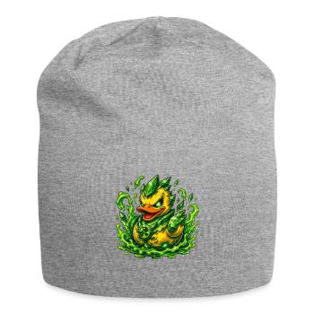Emerald-Kristall-Ente - Jersey-Beanie - Grau meliert - Vorne