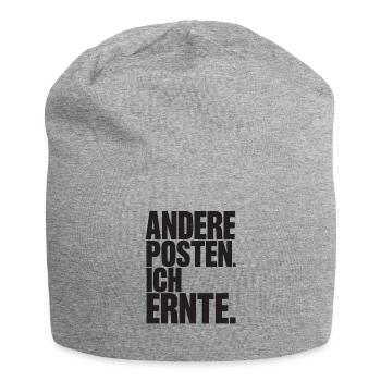  Andere Posten Ich Ernte Spruch Für Social Media - Jersey-Beanie - Grau meliert - Vorne
