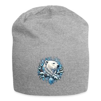 L’ours polaire dans la magie de la glace - Bonnet en jersey - gris chiné - Devant