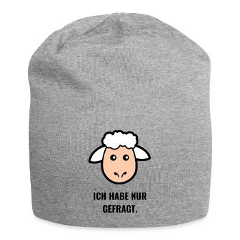 Minimalistisches Schafgesicht Icon - Jersey-Beanie - Grau meliert - Vorne