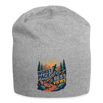 Trail Running - Pire allure. Meilleures vues - Bonnet en jersey - gris chiné - Devant