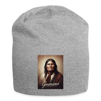 Geronimo Portrait Vintage Western - Jersey Beanie - heather grey - Front