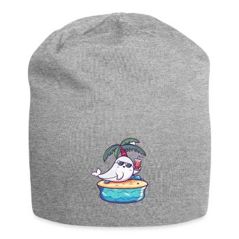 Vacances d’été des baleines - Bonnet en jersey - gris chiné - Devant