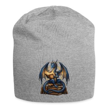 Blue Dragon Reading - Jersey Beanie - heather grey - Front