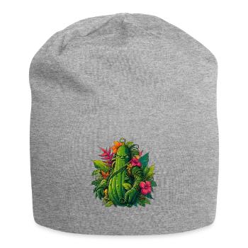 Courgettes coupables sous forme de feuille - Bonnet en jersey - gris chiné - Devant