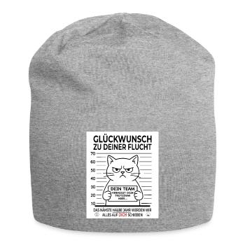 Glückwunsch zur Flucht Abschied Kollege - Jersey-Beanie - Grau meliert - Vorne