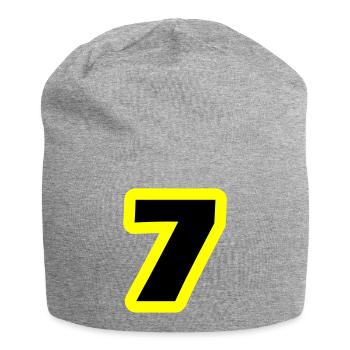 7 Symbole numérique - Bonnet en jersey - gris chiné - Devant