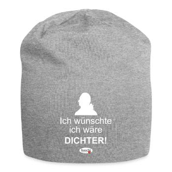 Ich wünschte ich wäre Dichter - Jersey-Beanie - Grau meliert - Vorne