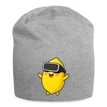 Zitrone Süß Cartoon Gamer Comic - Jersey-Beanie - Grau meliert - Vorne