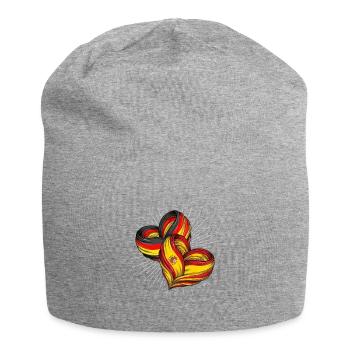 Germany and Spain Friendship - Jersey Beanie - heather grey - Front
