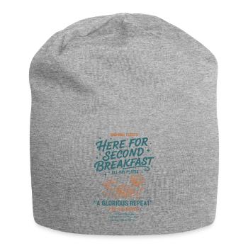 Breakfast Here For Second Breakfast Brunch Coffee - Jersey Beanie - heather grey - Front