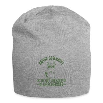 Abitur geschafft Lizenzierter Klugscheißer - Jersey-Beanie - Grau meliert - Vorne