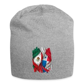 Proud of the flags of Mexico and Panama - Jersey Beanie - heather grey - Front
