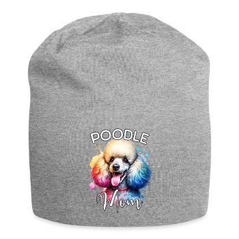 Poodle Mom - Jersey Beanie - heather grey - Front