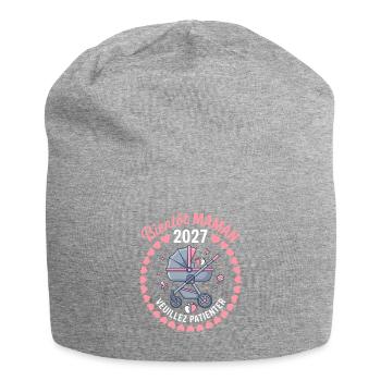 Bientôt Maman 2027 Annonce Grossesse Cadeau - Bonnet en jersey - gris chiné - Devant